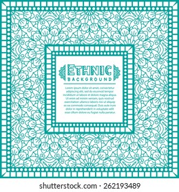 Abstract Ethnic Ornate Background For Design