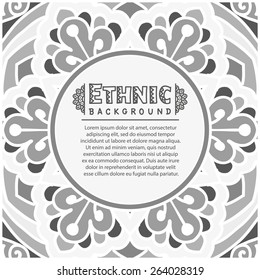 Abstract Ethnic Ornate Background For Design