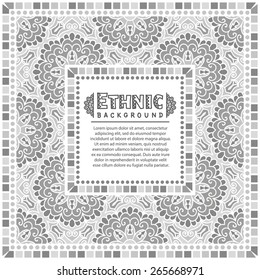 Abstract Ethnic Ornate Background For Design