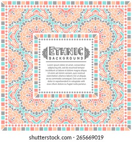 Abstract Ethnic Ornate Background For Design