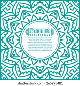 Abstract Ethnic Ornate Background For Design