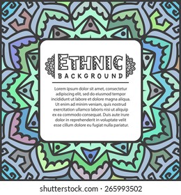 Abstract Ethnic Ornate Background For Design