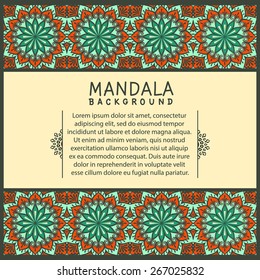 Abstract Ethnic Ornate Background For Design