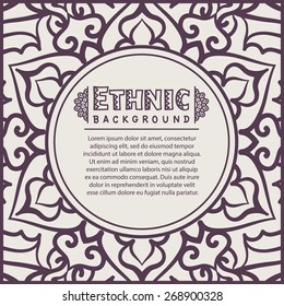 Abstract Ethnic Ornate Background For Design