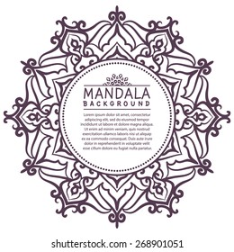 Abstract Ethnic Ornate Background For Design