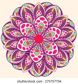 Abstract Ethnic Ornate Background For Design