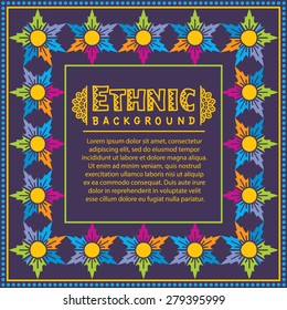 Abstract Ethnic Ornate Background For Design