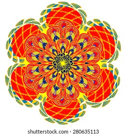 Abstract Ethnic Ornate Background For Design. Mandala design