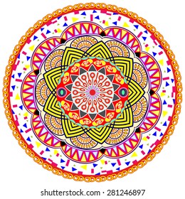 Abstract Ethnic Ornate Background For Design