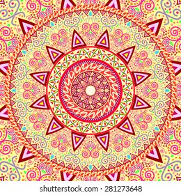 Abstract Ethnic Ornate Background For Design. Mandala Design