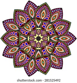 Abstract Ethnic Ornate Background For Design. Mandala Design