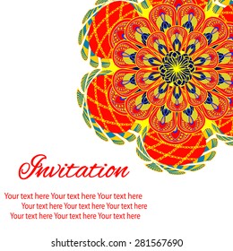 Abstract Ethnic Ornate Background For Design. Mandala Design