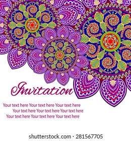 Abstract Ethnic Ornate Background For Design. Mandala Design