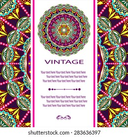 Abstract Ethnic Ornate Background For Design