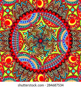 Abstract Ethnic Ornate Background For Design