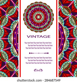 Abstract Ethnic Ornate Background For Design