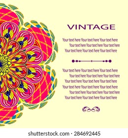 Abstract Ethnic Ornate Background For Design