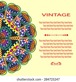 Abstract Ethnic Ornate Background For Design