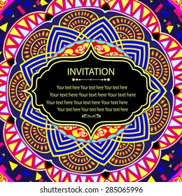 Abstract Ethnic Ornate Background For Design