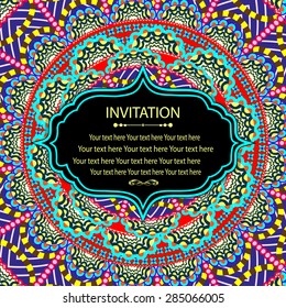 Abstract Ethnic Ornate Background For Design