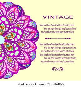 Abstract Ethnic Ornate Background For Design