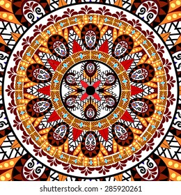 Abstract Ethnic Ornate Background For Design