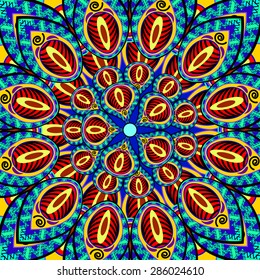 Abstract Ethnic Ornate Background For Design. Mandala Design