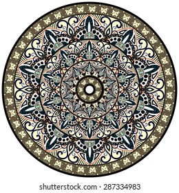 Abstract Ethnic Ornate Background For Design