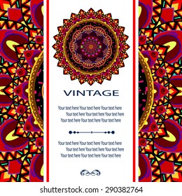 Abstract Ethnic Ornate Background For Design