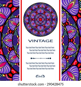 Abstract Ethnic Ornate Background For Design