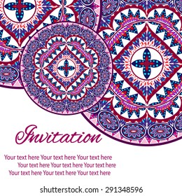 Abstract Ethnic Ornate Background For Design