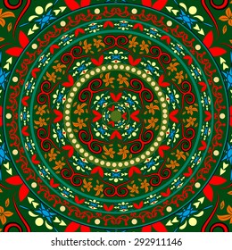 Abstract Ethnic Ornate Background For Design