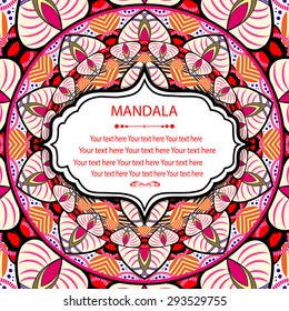 Abstract Ethnic Ornate Background For Design