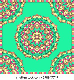 Abstract Ethnic Ornate Background For Design. 