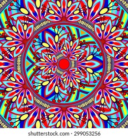 Abstract Ethnic Ornate Background For Design. Mandala Design