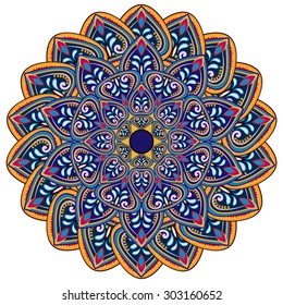 Abstract Ethnic Ornate Background For Design. Mandala Design