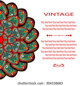 Abstract Ethnic Ornate Background For Design