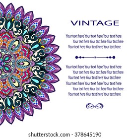 Abstract Ethnic Ornate Background For Design