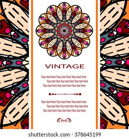 Abstract Ethnic Ornate Background For Design