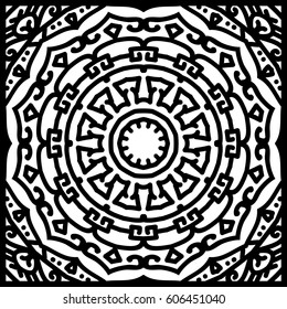 Abstract Ethnic Ornate Background For Design. 
