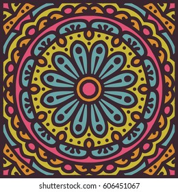 Abstract Ethnic Ornate Background For Design. 