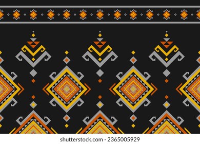 Resumen de arte de patrones étnicos. Patrón geométrico sin costuras en el estilo tribal, popular y mexicano. Diseño para fondo, papel pintado, ilustración, textil, tela, ropa, alfombra.