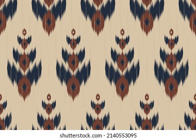 Abstract ethnic pattern art. Ikat seamless pattern in tribal. Design for background, wallpaper, vector illustration, fabric, clothing, carpet, embroidery.