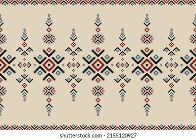 Resumen de arte de patrones étnicos. Patrón inestable de la etnia ikat en las tribus. Diseño para fondo, papel pintado, ilustración vectorial, tela, ropa, alfombra, textil, batik, bordado.
