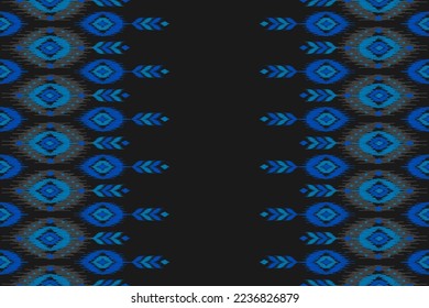 Resumen arte de patrones étnicos. Patrón ininterrumpido de Ikat tradicional. de estilo americano y mexicano. Diseño para fondo, papel pintado, ilustración vectorial, tela, ropa, alfombra, textil, batik, bordado.