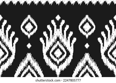 Abstract ethnic pattern art. Ikat seamless pattern traditional. American, Mexican style. Design for background, wallpaper, vector illustration, fabric, clothing, carpet, textile, batik, embroidery.