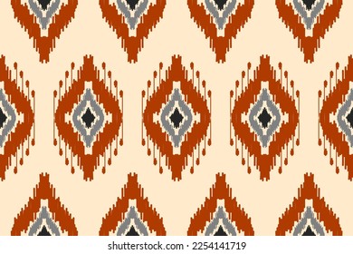Resumen arte de patrones étnicos. Patrón ininterrumpido de Ikat tradicional. de estilo americano y mexicano. Diseño para fondo, papel pintado, ilustración vectorial, tela, ropa, alfombra, textil, batik, bordado.