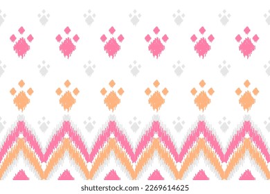 Abstract ethnic pattern art. Ikat seamless pattern traditional. American, Mexican style. Design for background, wallpaper, vector illustration, fabric, clothing, carpet, textile, batik, embroidery.