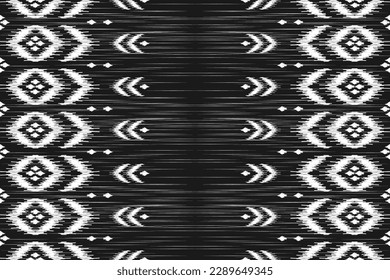 Resumen arte de patrones étnicos. Patrón ininterrumpido de Ikat tradicional. de estilo americano y mexicano. Diseño para fondo, papel pintado, ilustración vectorial, tela, ropa, alfombra, textil, batik, bordado.