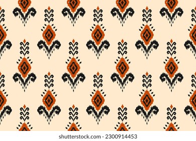 Abstract ethnic pattern art. Ikat seamless pattern traditional. American, Mexican style. Design for background, wallpaper, vector illustration, fabric, clothing, carpet, textile, batik, embroidery.